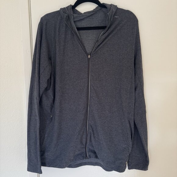 Lululemon Hoodie Men’s Size L Zip Up Dark Gray Athletic Running Sports - Picture 1 of 7